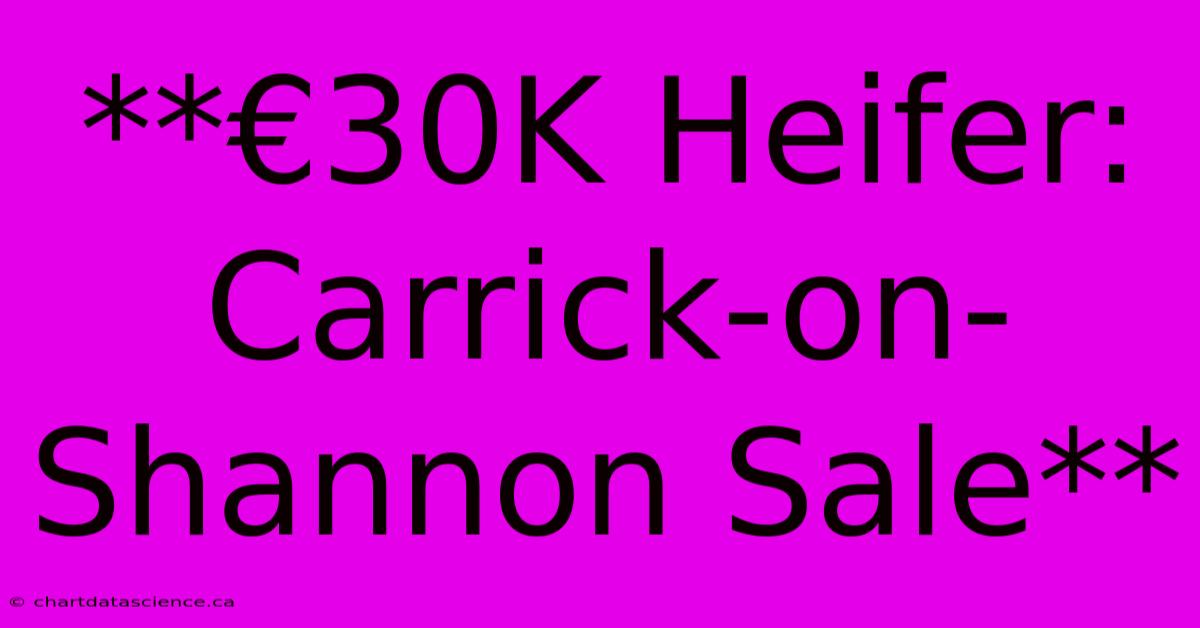 **€30K Heifer: Carrick-on-Shannon Sale**