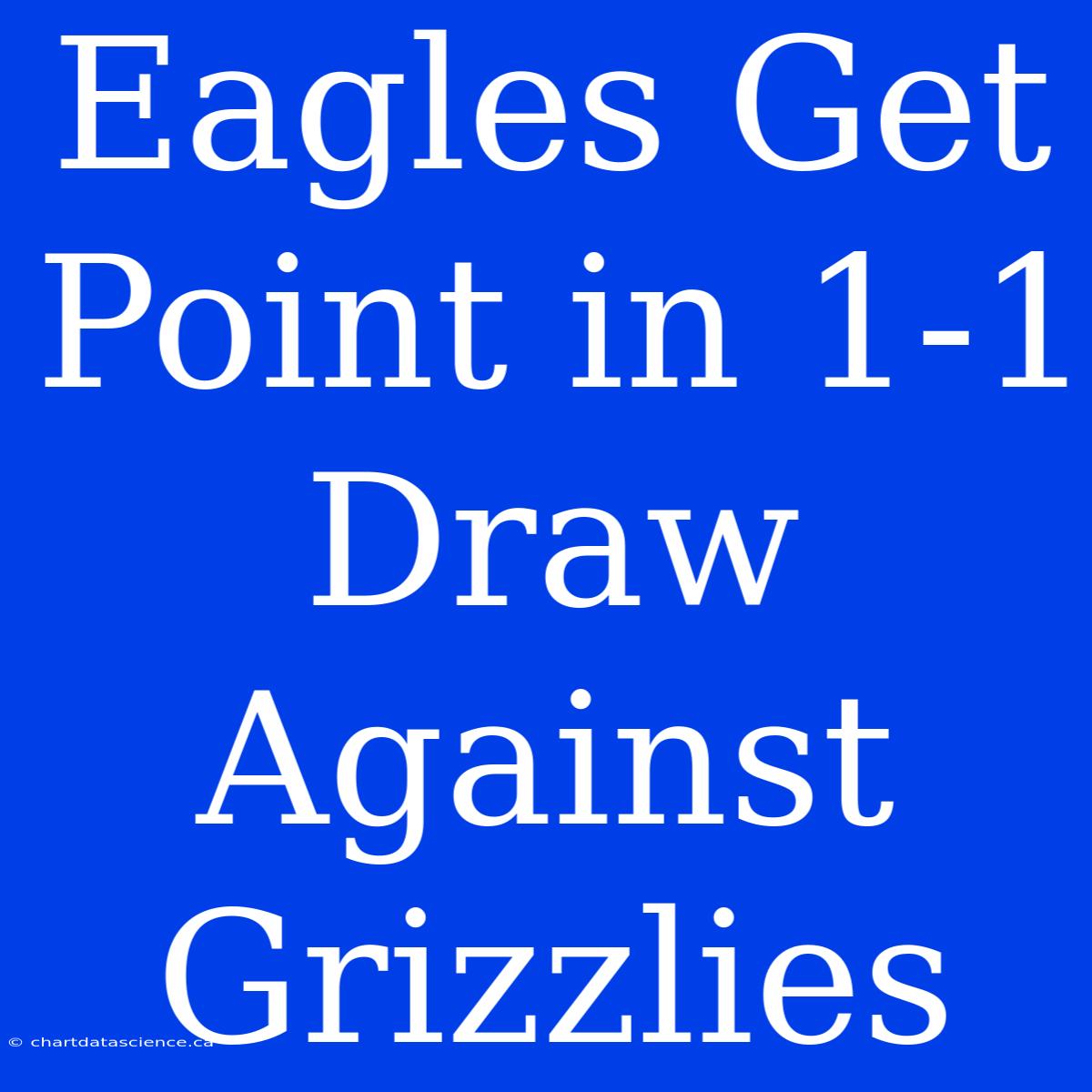 Eagles Get Point In 1-1 Draw Against Grizzlies