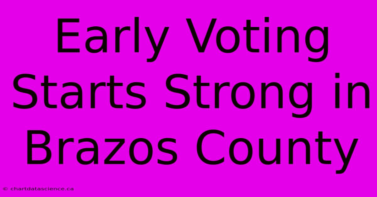 Early Voting Starts Strong In Brazos County