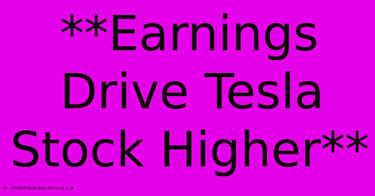 **Earnings Drive Tesla Stock Higher** 