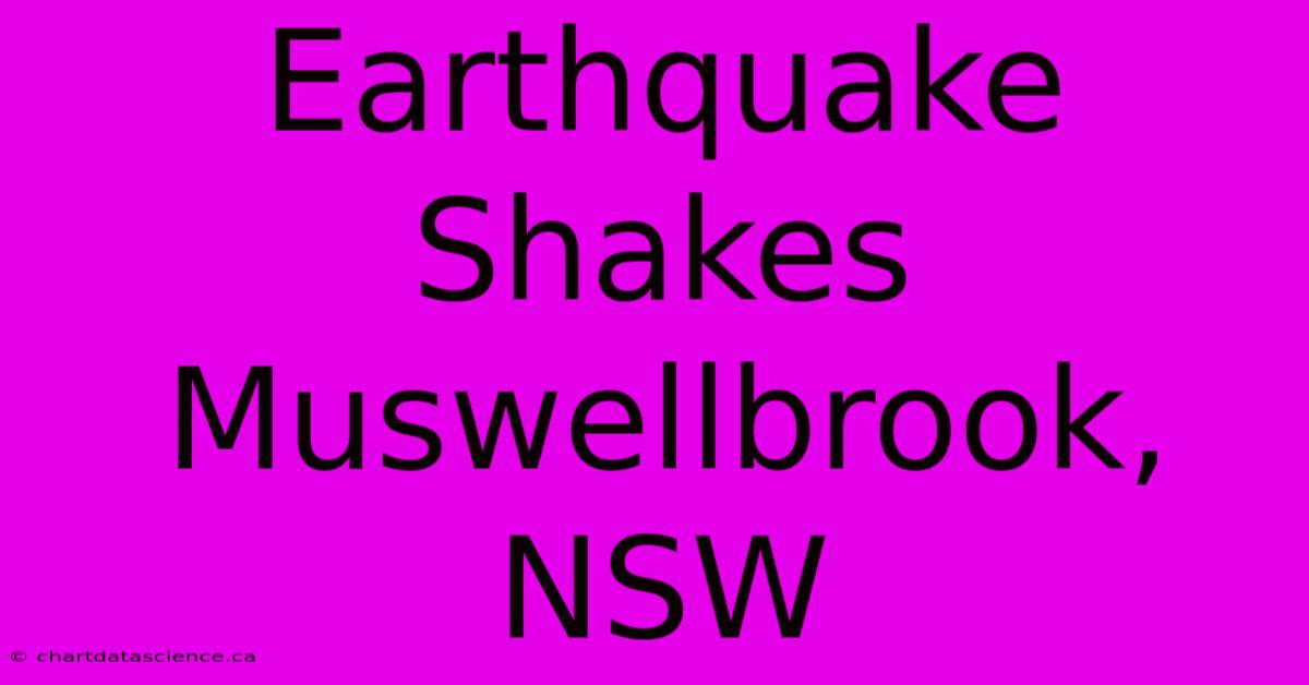 Earthquake Shakes Muswellbrook, NSW