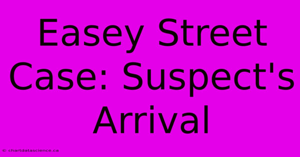 Easey Street Case: Suspect's Arrival