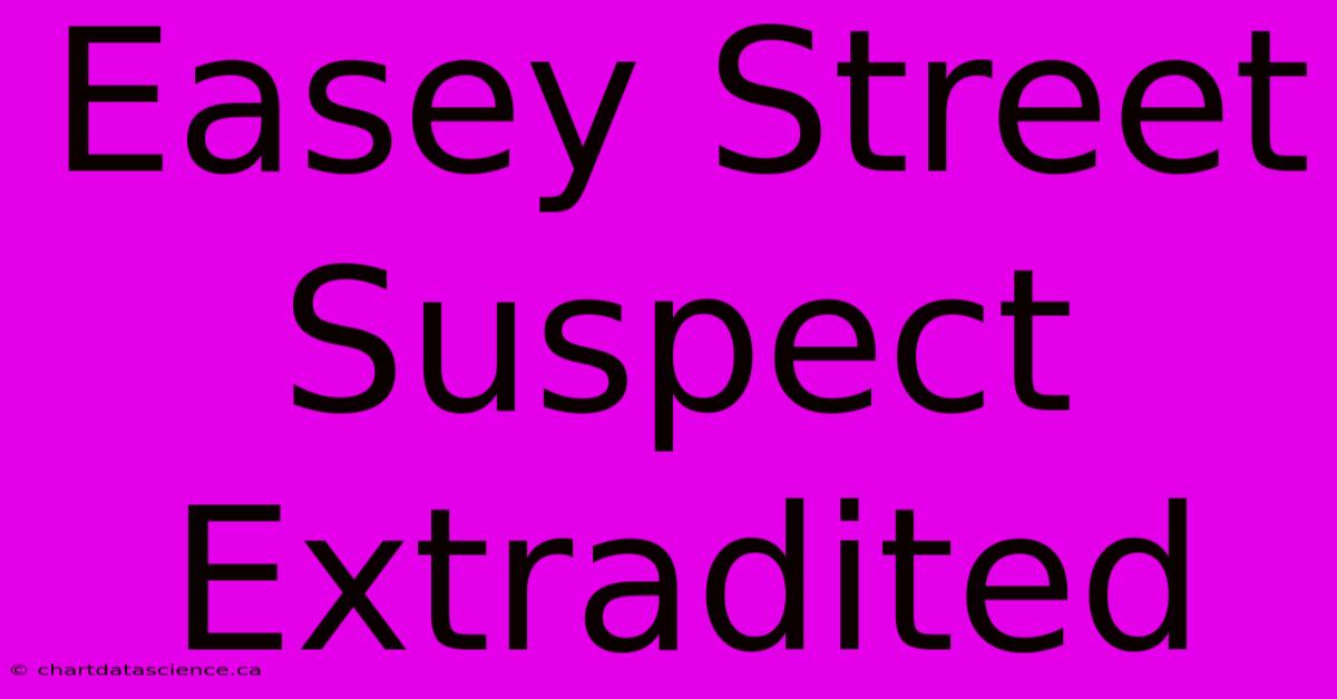 Easey Street Suspect Extradited