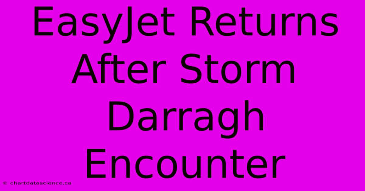 EasyJet Returns After Storm Darragh Encounter