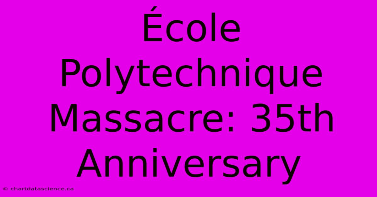 École Polytechnique Massacre: 35th Anniversary