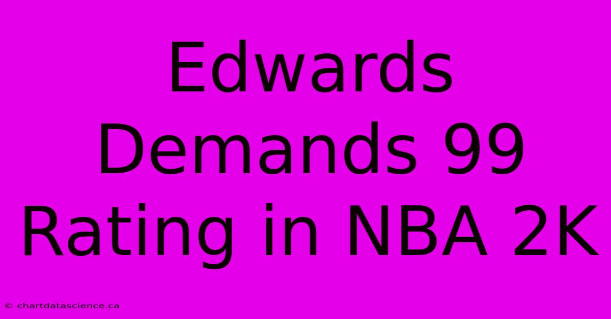 Edwards Demands 99 Rating In NBA 2K