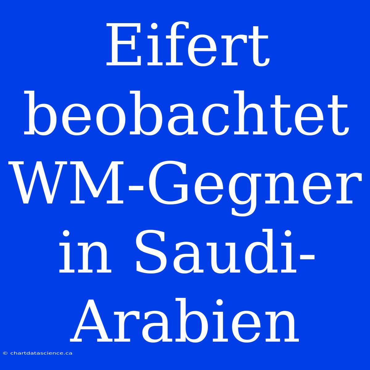 Eifert Beobachtet WM-Gegner In Saudi-Arabien