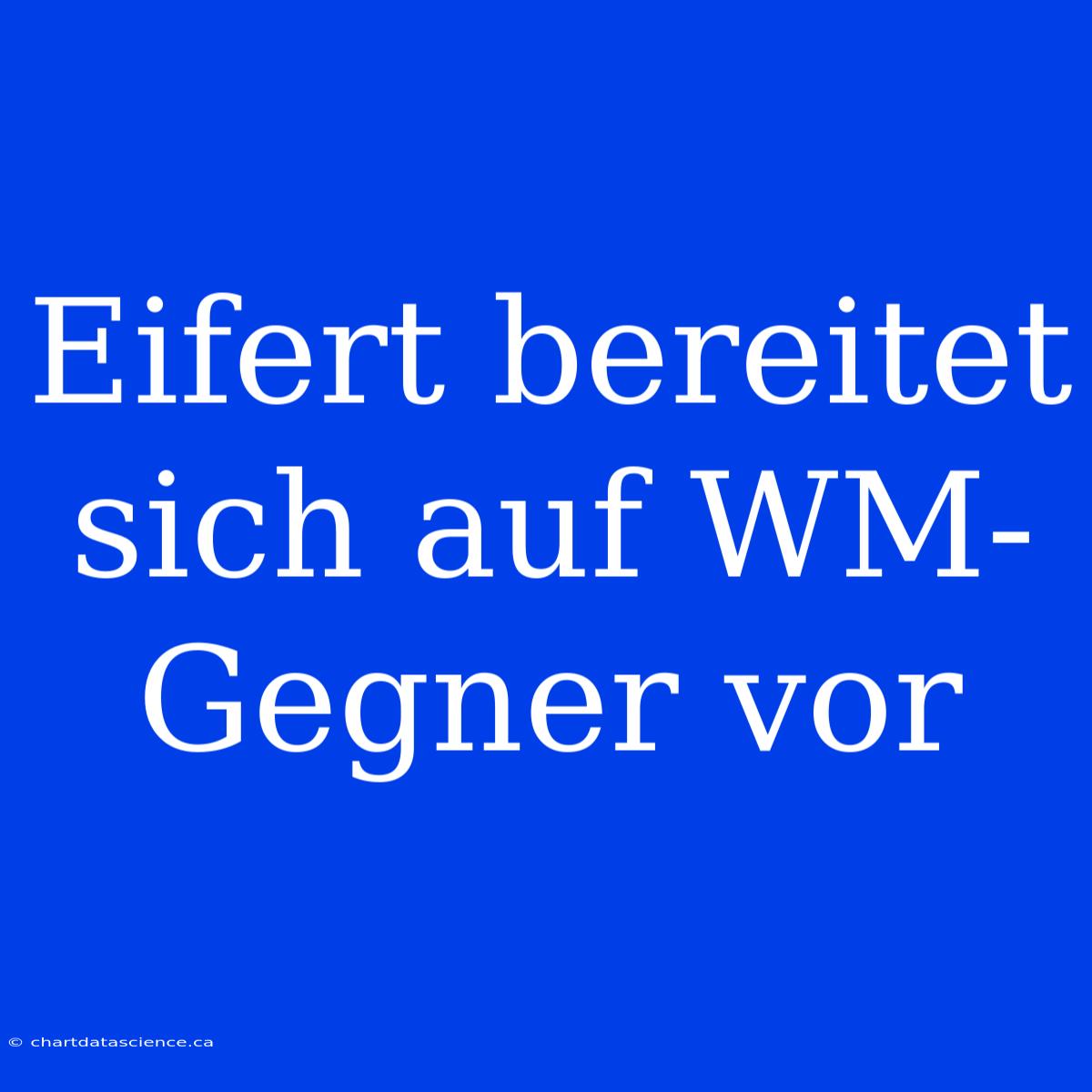 Eifert Bereitet Sich Auf WM-Gegner Vor