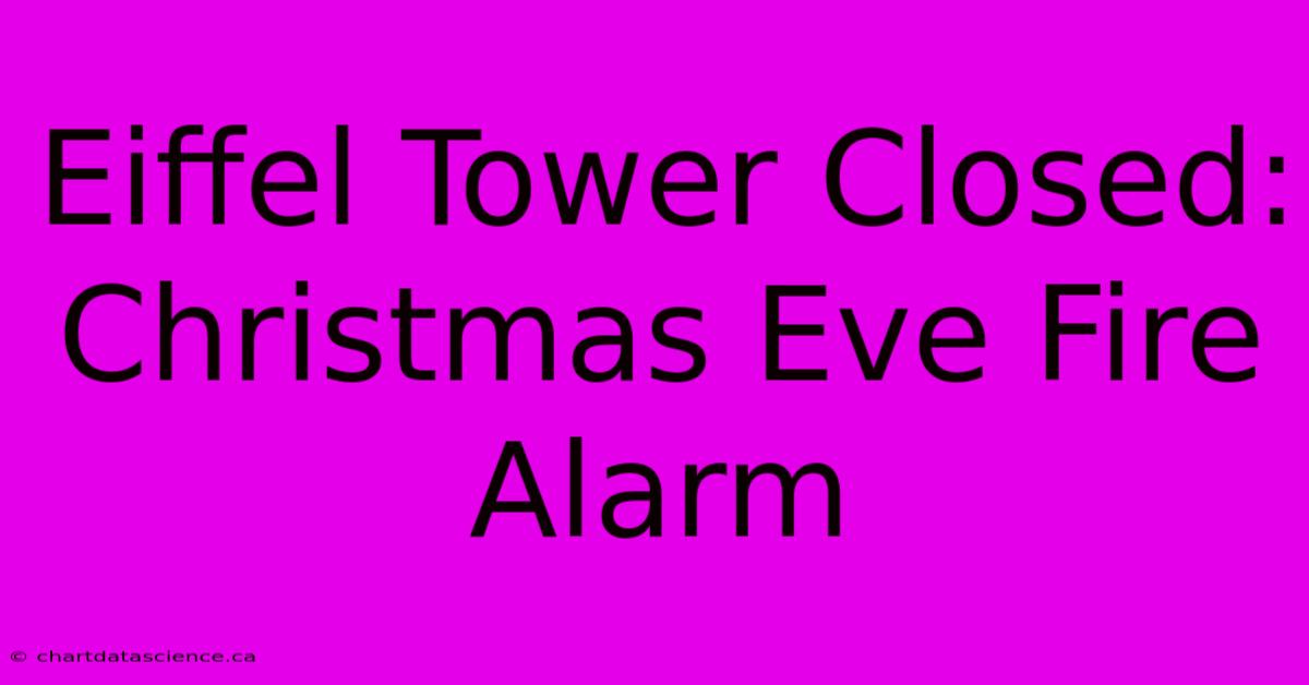 Eiffel Tower Closed: Christmas Eve Fire Alarm