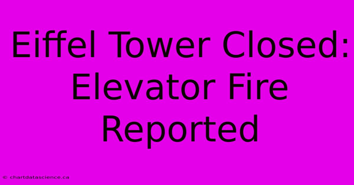 Eiffel Tower Closed: Elevator Fire Reported