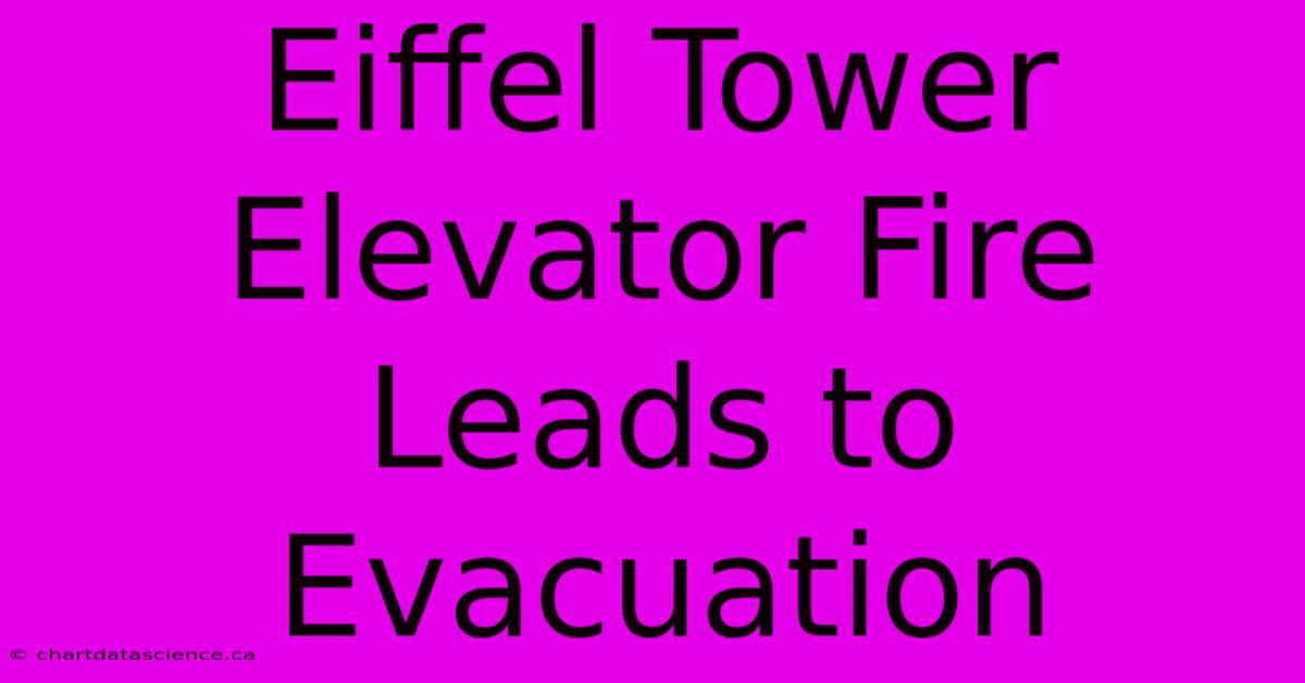 Eiffel Tower Elevator Fire Leads To Evacuation