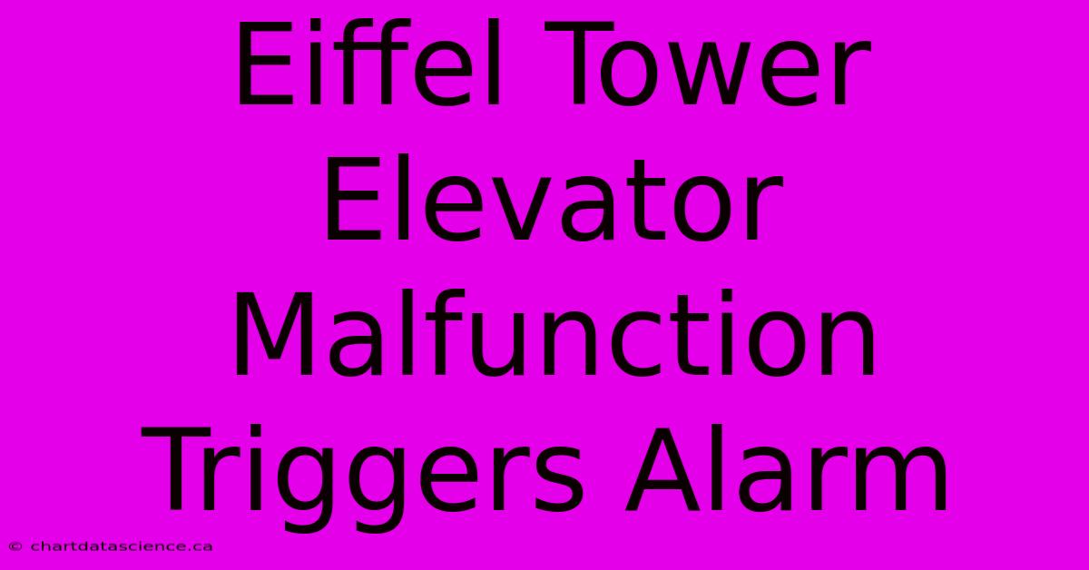 Eiffel Tower Elevator Malfunction Triggers Alarm