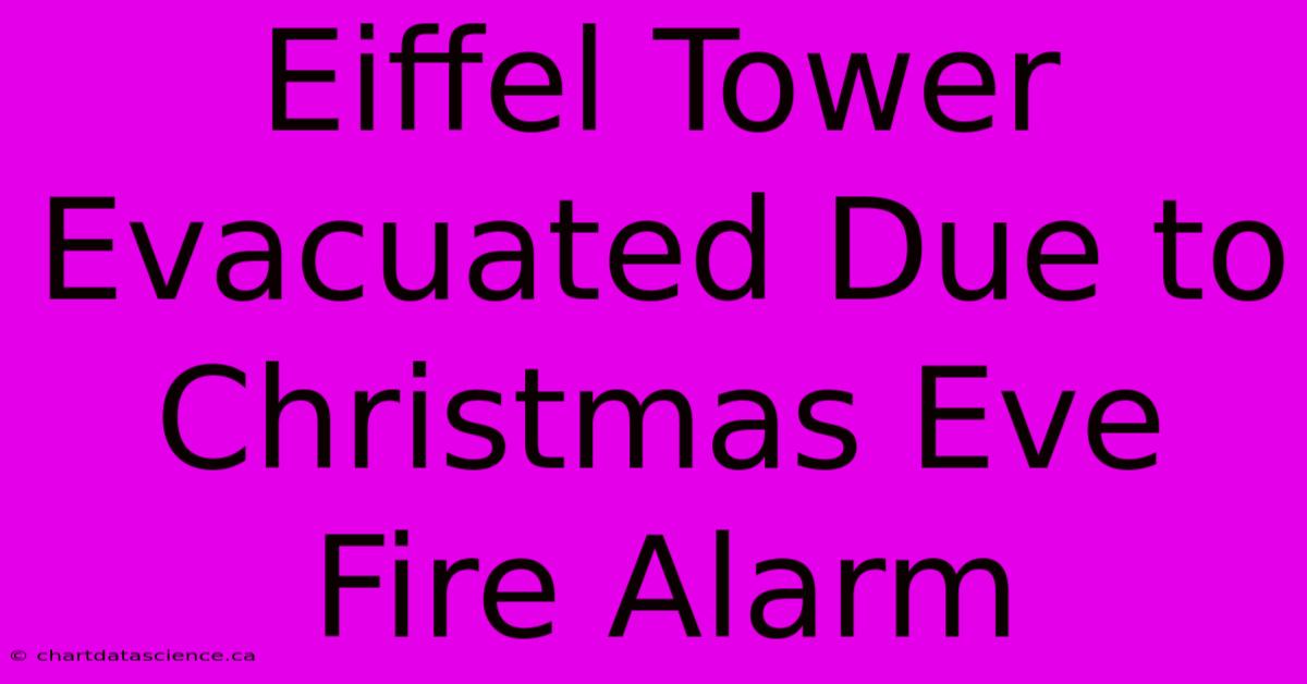 Eiffel Tower Evacuated Due To Christmas Eve Fire Alarm