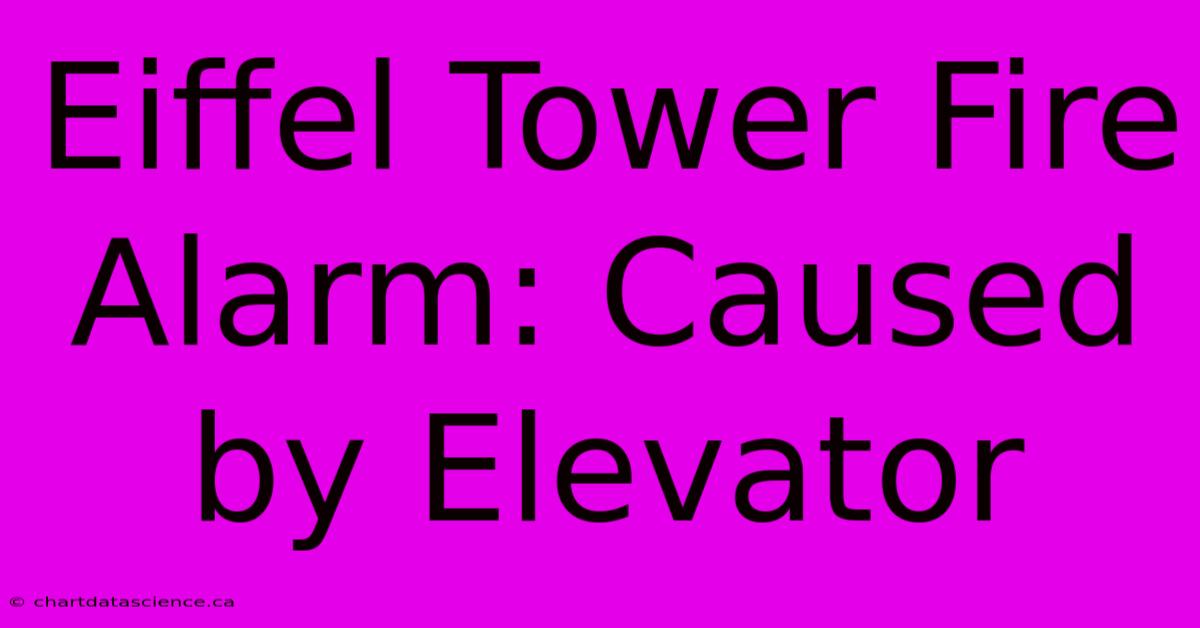 Eiffel Tower Fire Alarm: Caused By Elevator