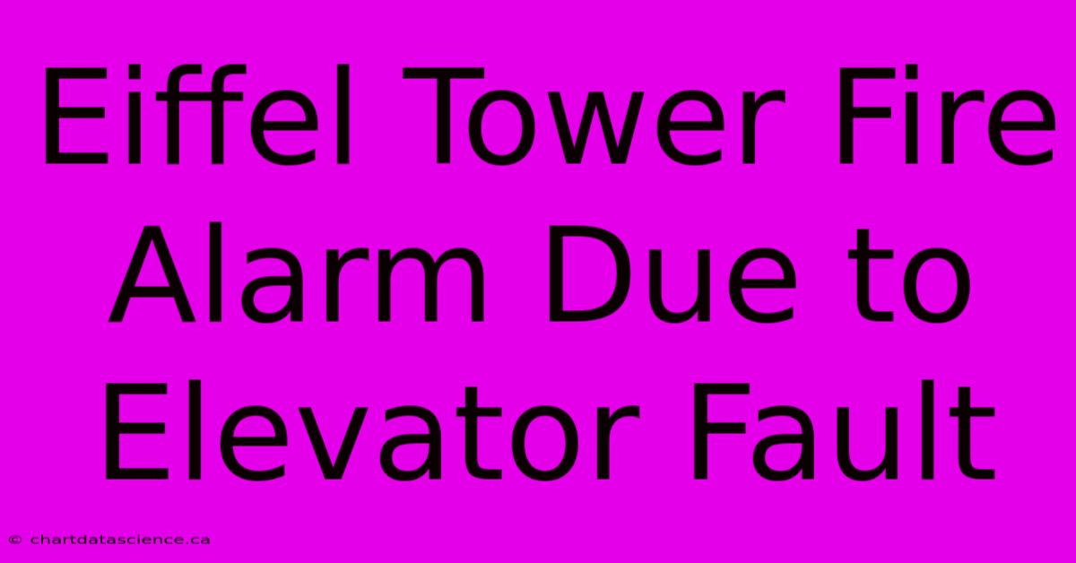 Eiffel Tower Fire Alarm Due To Elevator Fault