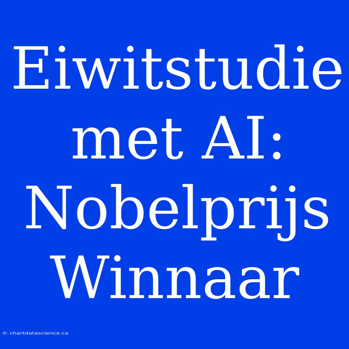 Eiwitstudie Met AI: Nobelprijs Winnaar