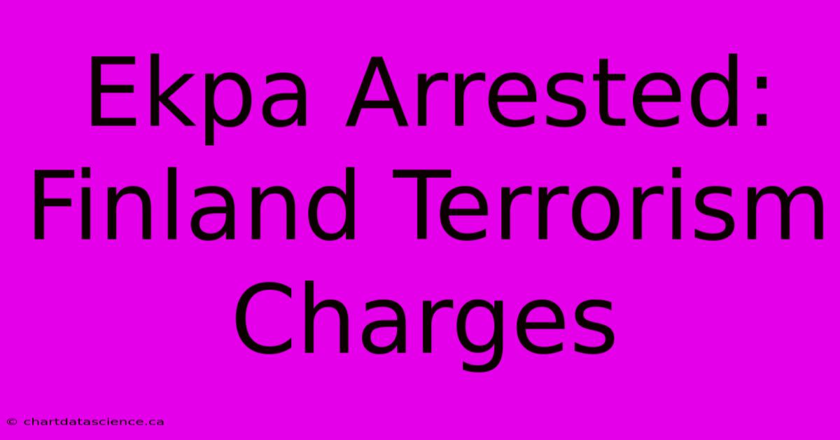 Ekpa Arrested: Finland Terrorism Charges