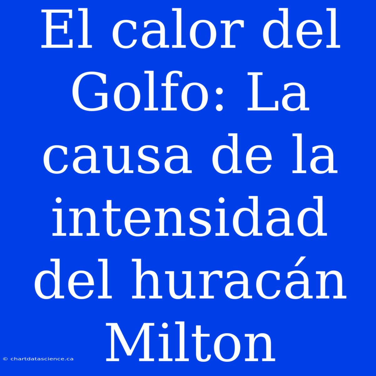 El Calor Del Golfo: La Causa De La Intensidad Del Huracán Milton