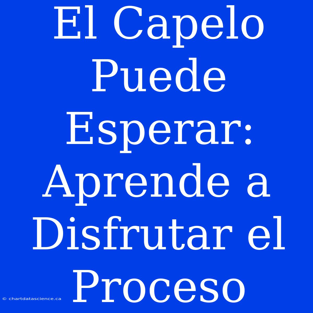 El Capelo Puede Esperar: Aprende A Disfrutar El Proceso