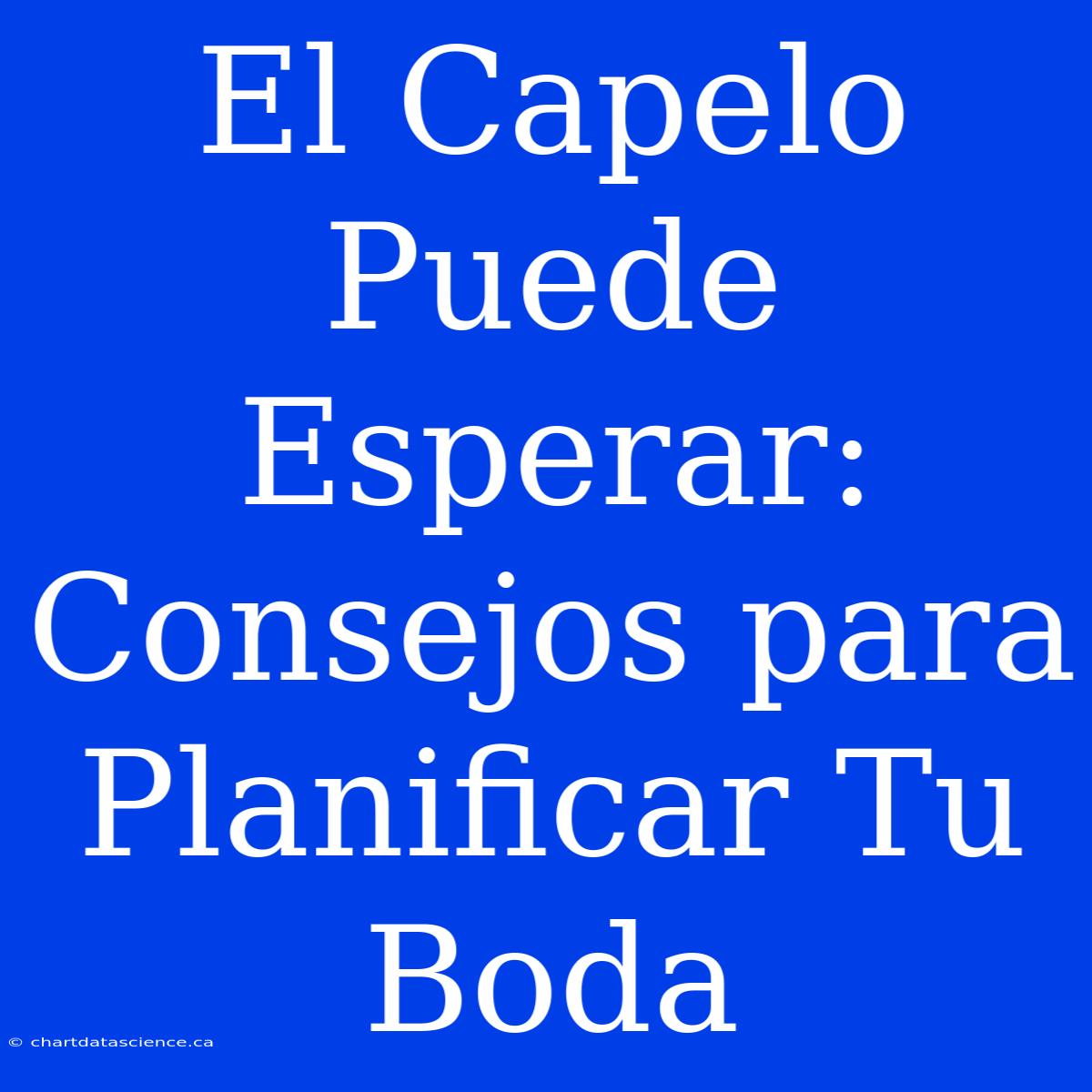 El Capelo Puede Esperar: Consejos Para Planificar Tu Boda