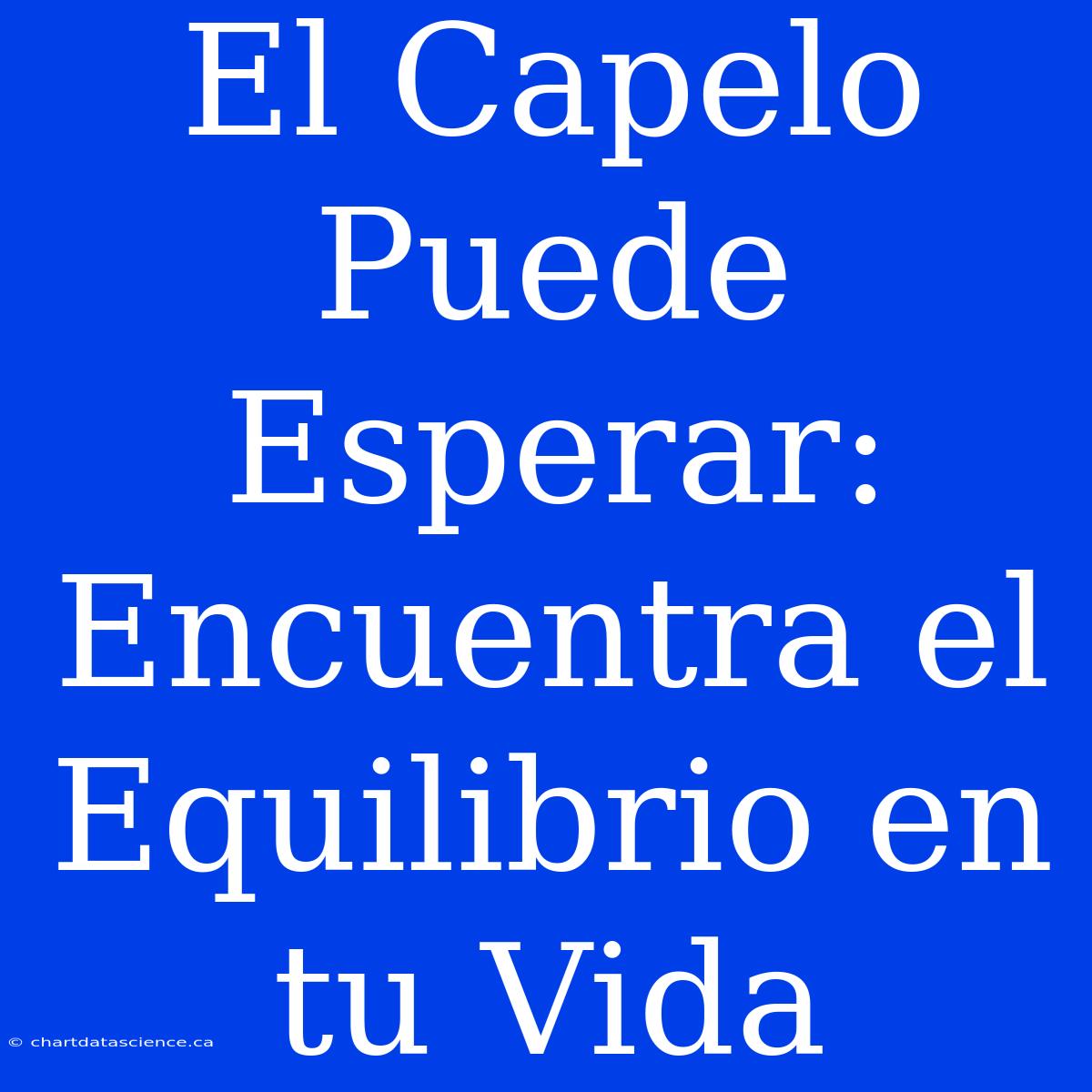 El Capelo Puede Esperar: Encuentra El Equilibrio En Tu Vida