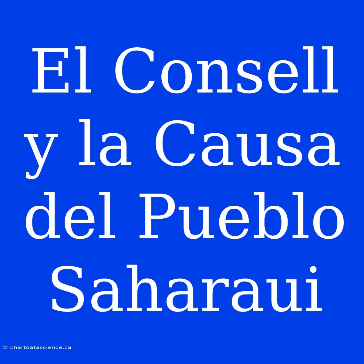 El Consell Y La Causa Del Pueblo Saharaui