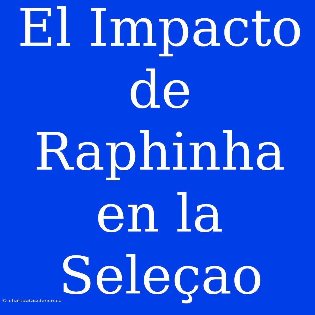 El Impacto De Raphinha En La Seleçao