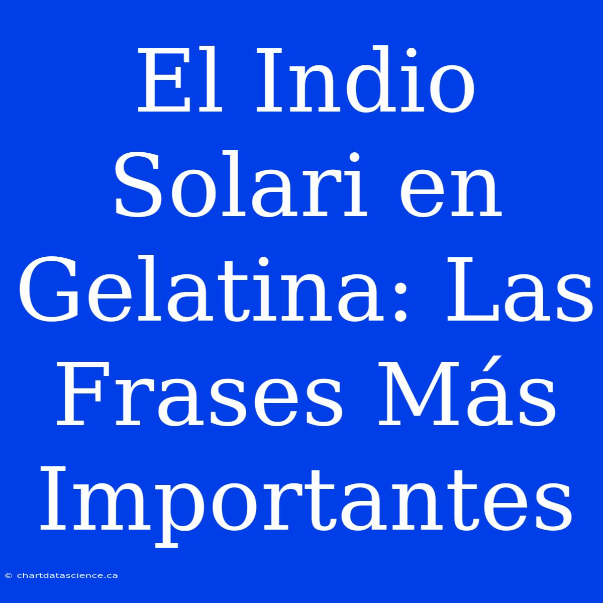 El Indio Solari En Gelatina: Las Frases Más Importantes