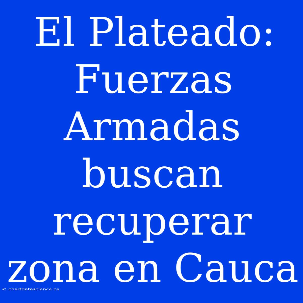 El Plateado: Fuerzas Armadas Buscan Recuperar Zona En Cauca