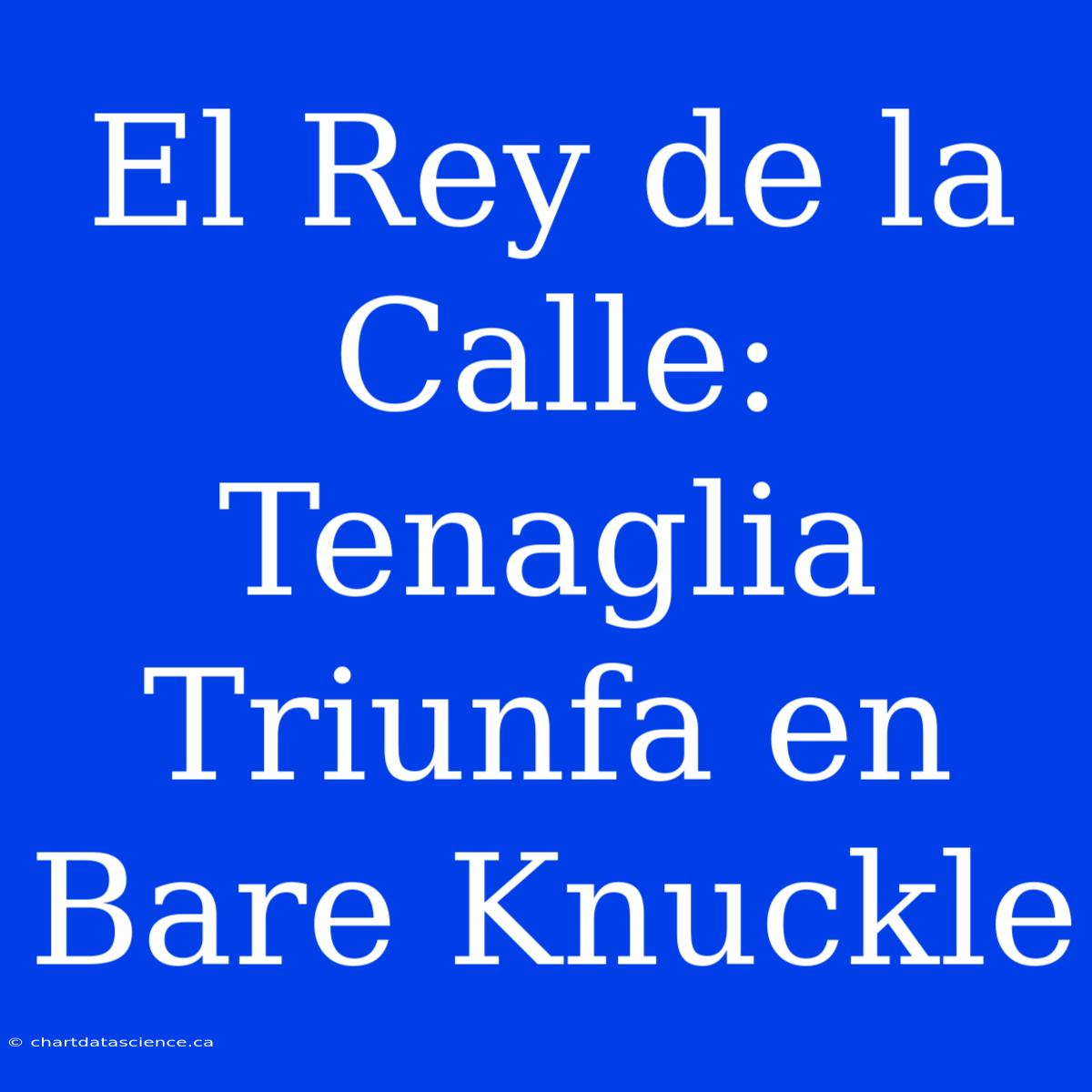 El Rey De La Calle: Tenaglia Triunfa En Bare Knuckle