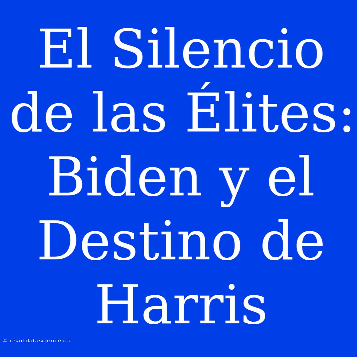 El Silencio De Las Élites: Biden Y El Destino De Harris