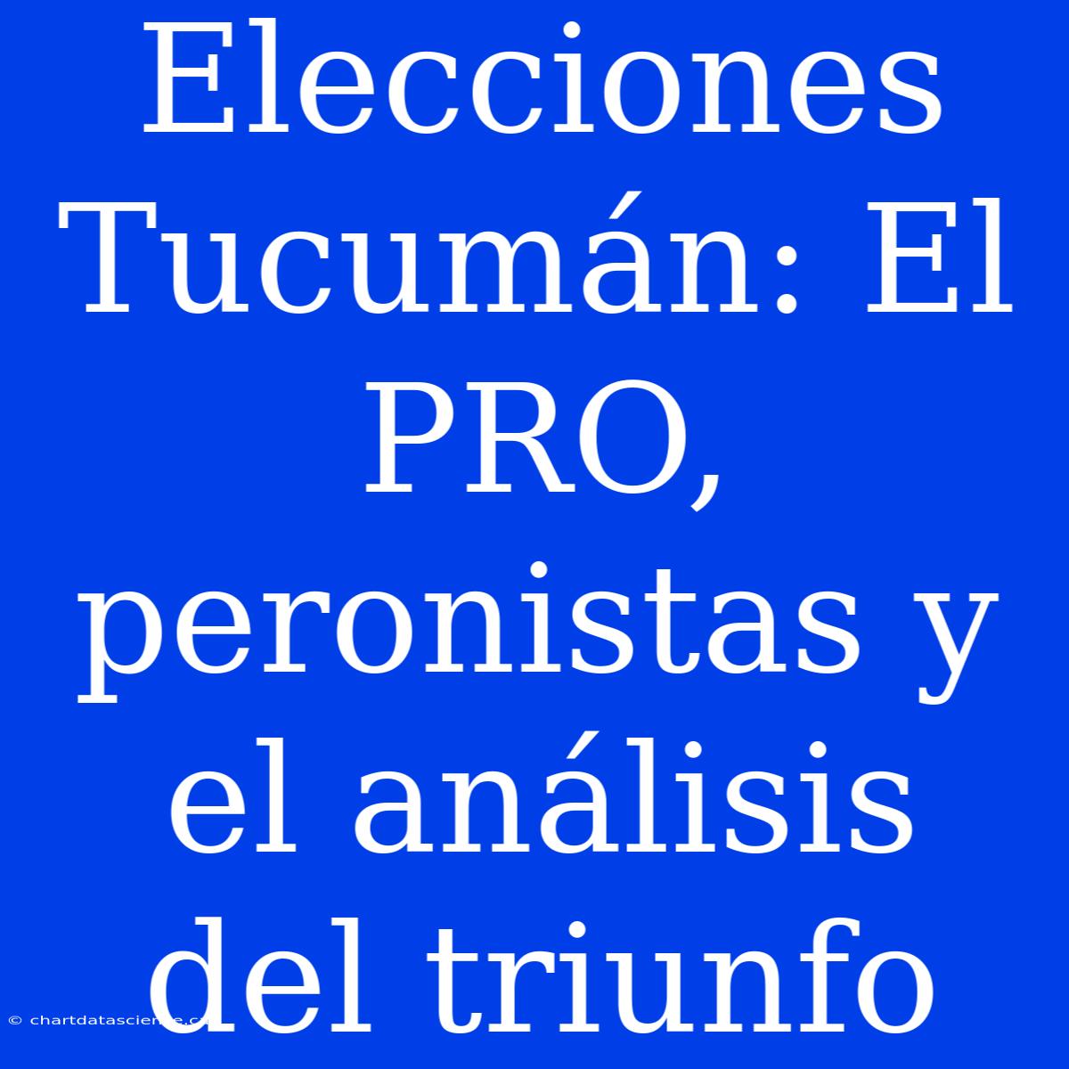 Elecciones Tucumán: El PRO, Peronistas Y El Análisis Del Triunfo