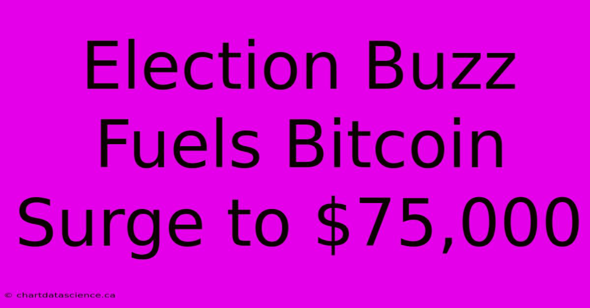 Election Buzz Fuels Bitcoin Surge To $75,000