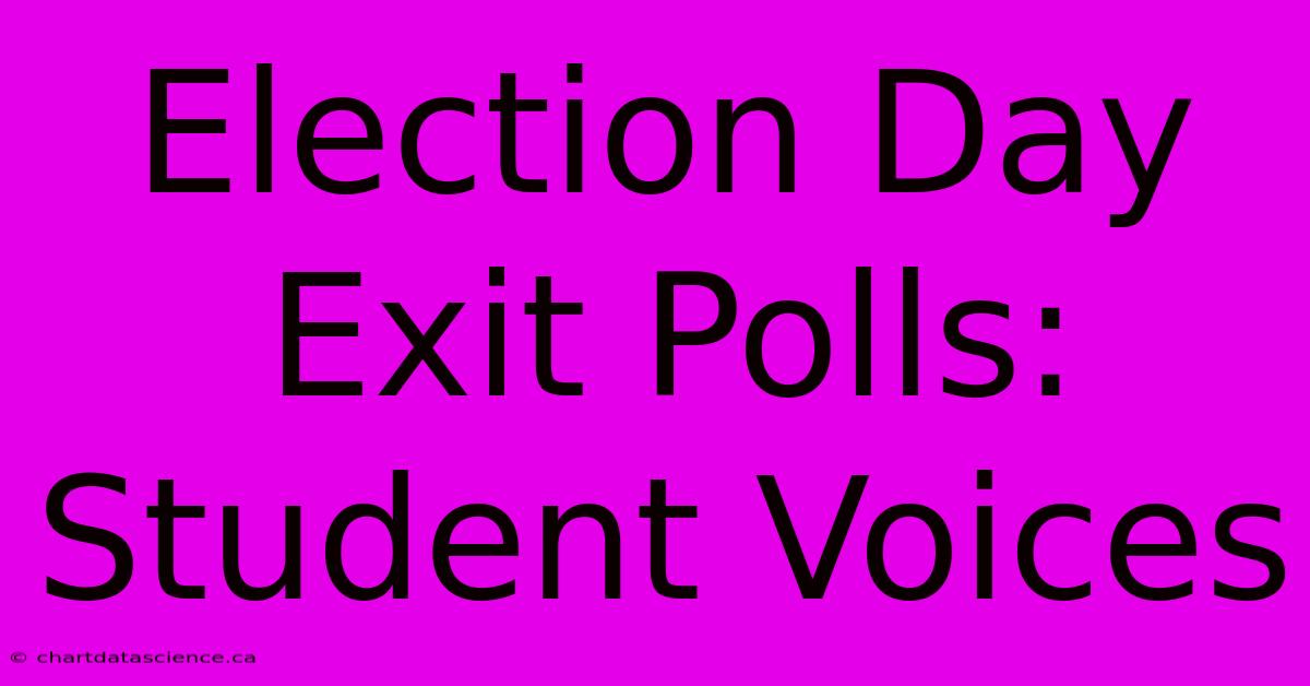 Election Day Exit Polls: Student Voices