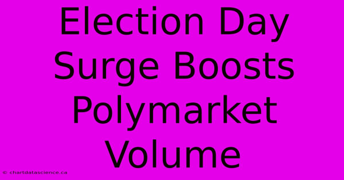 Election Day Surge Boosts Polymarket Volume