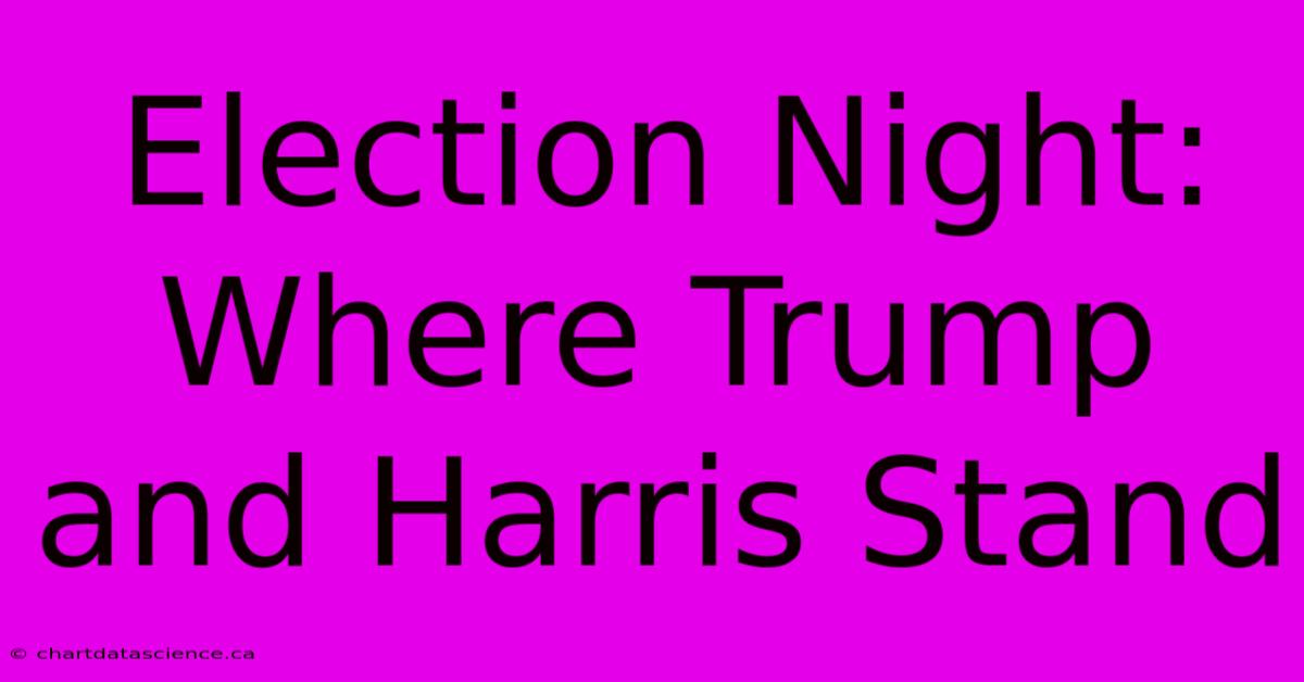 Election Night: Where Trump And Harris Stand