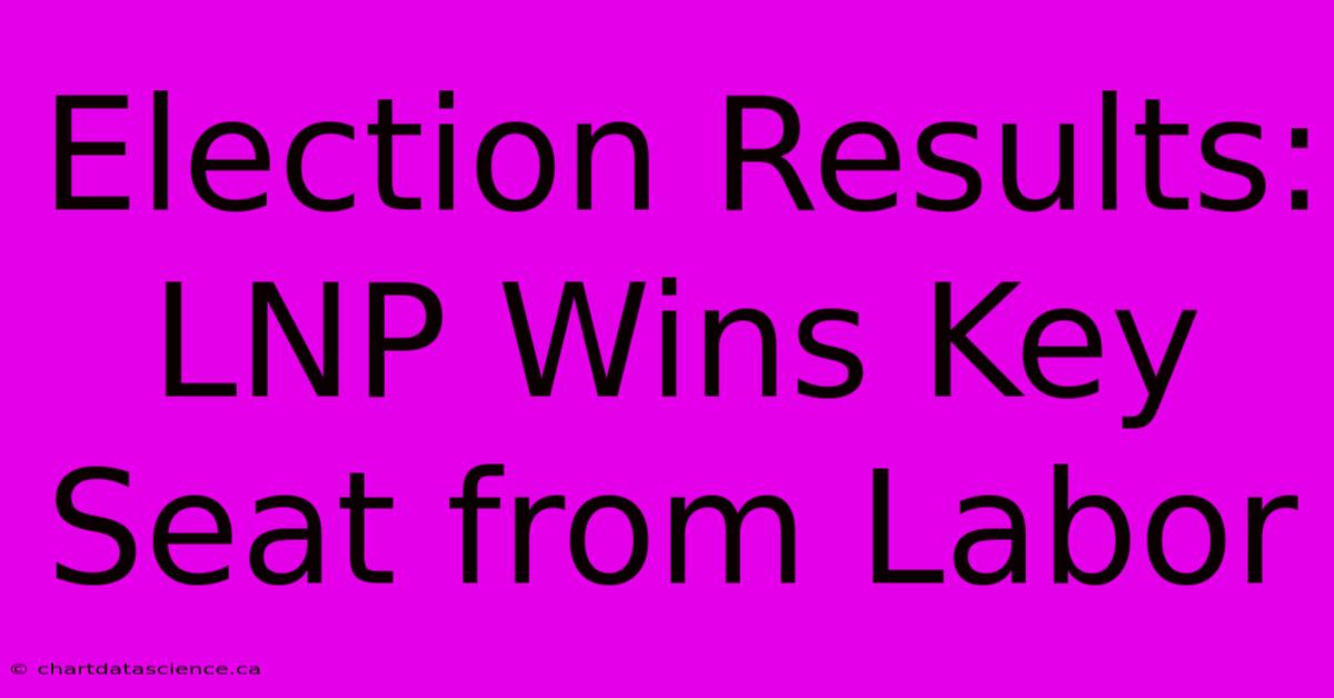 Election Results: LNP Wins Key Seat From Labor