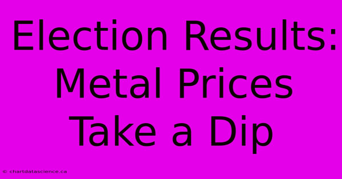 Election Results: Metal Prices Take A Dip