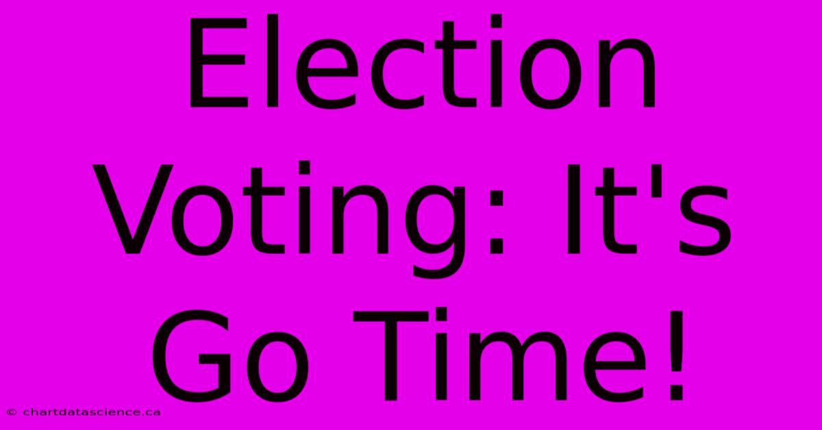 Election Voting: It's Go Time!