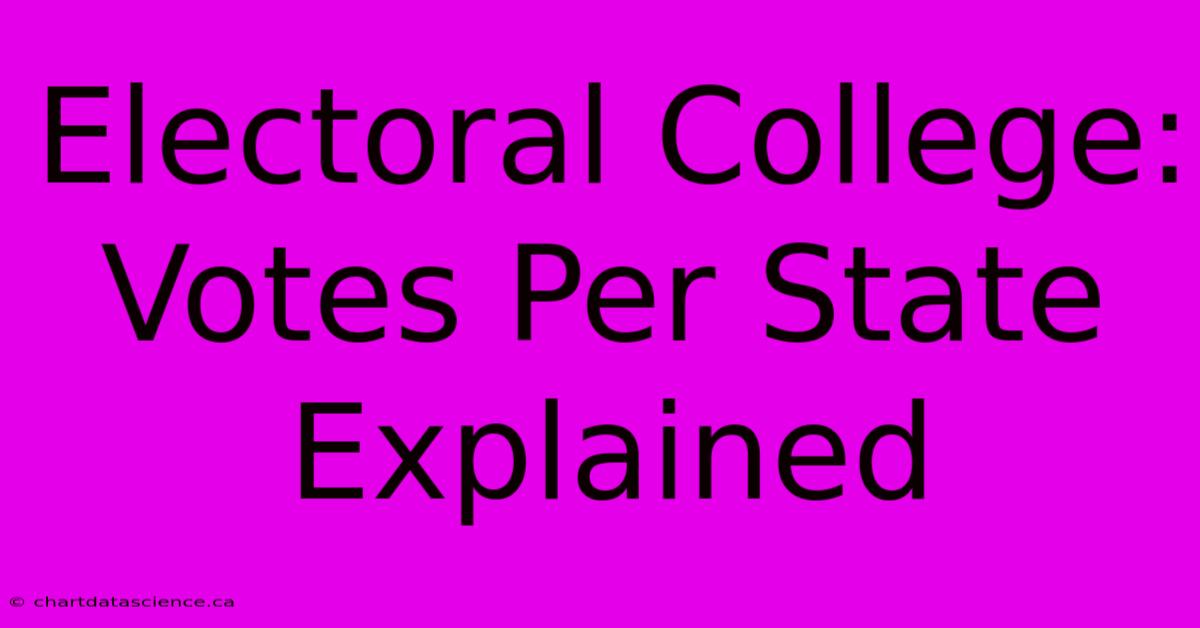 Electoral College: Votes Per State Explained