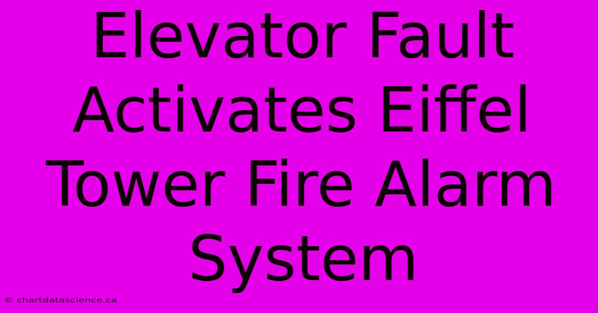 Elevator Fault Activates Eiffel Tower Fire Alarm System