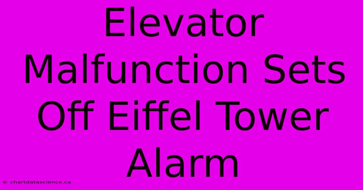 Elevator Malfunction Sets Off Eiffel Tower Alarm