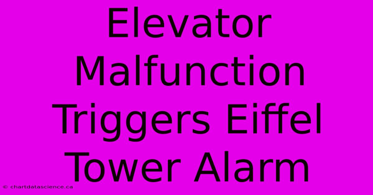 Elevator Malfunction Triggers Eiffel Tower Alarm