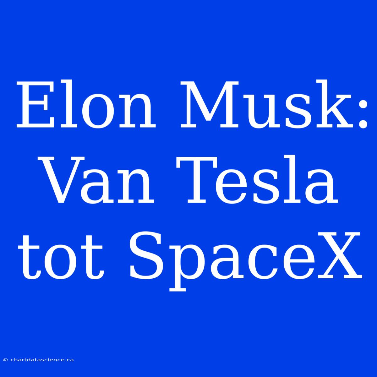 Elon Musk: Van Tesla Tot SpaceX