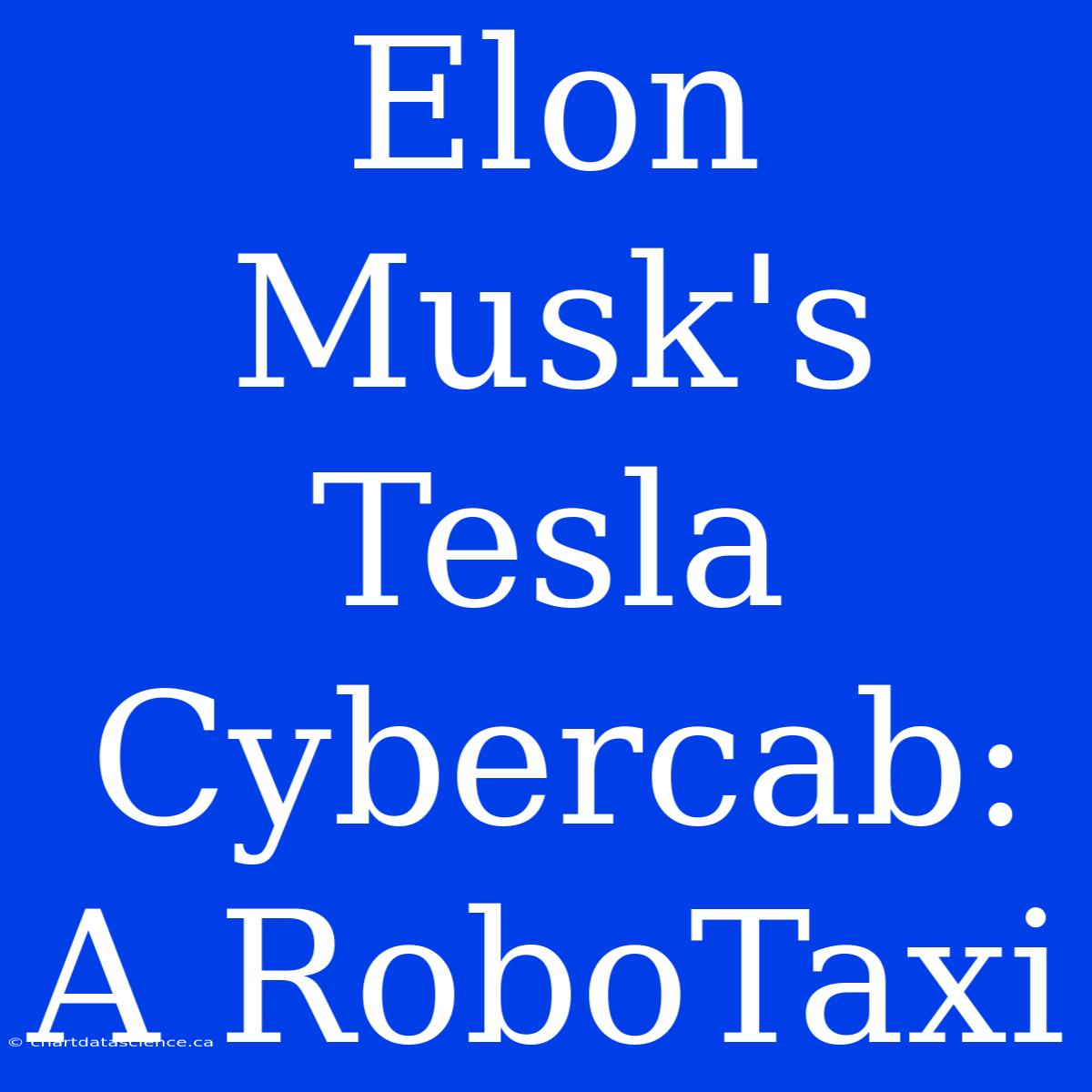 Elon Musk's Tesla Cybercab: A RoboTaxi