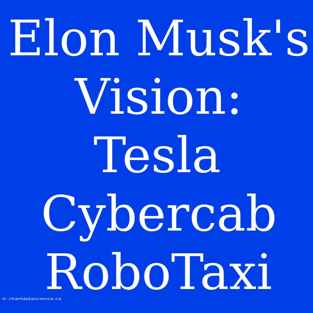 Elon Musk's Vision: Tesla Cybercab RoboTaxi