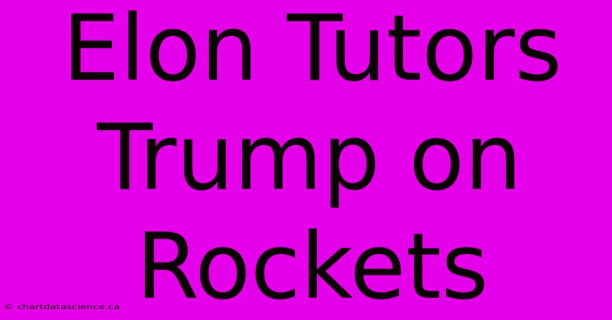 Elon Tutors Trump On Rockets