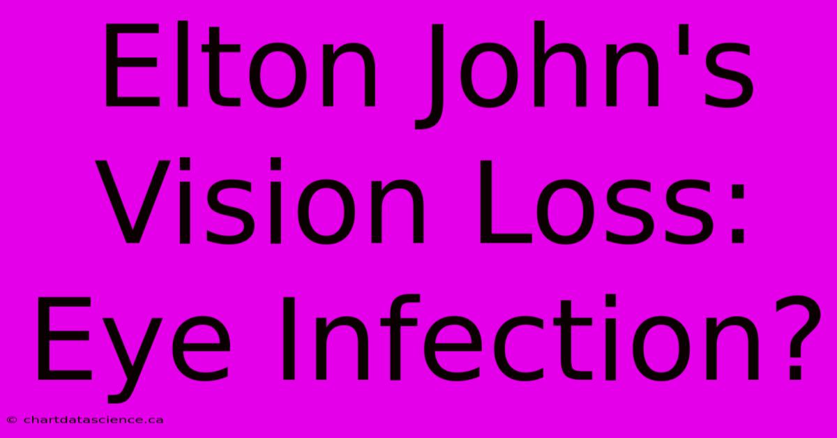 Elton John's Vision Loss: Eye Infection?