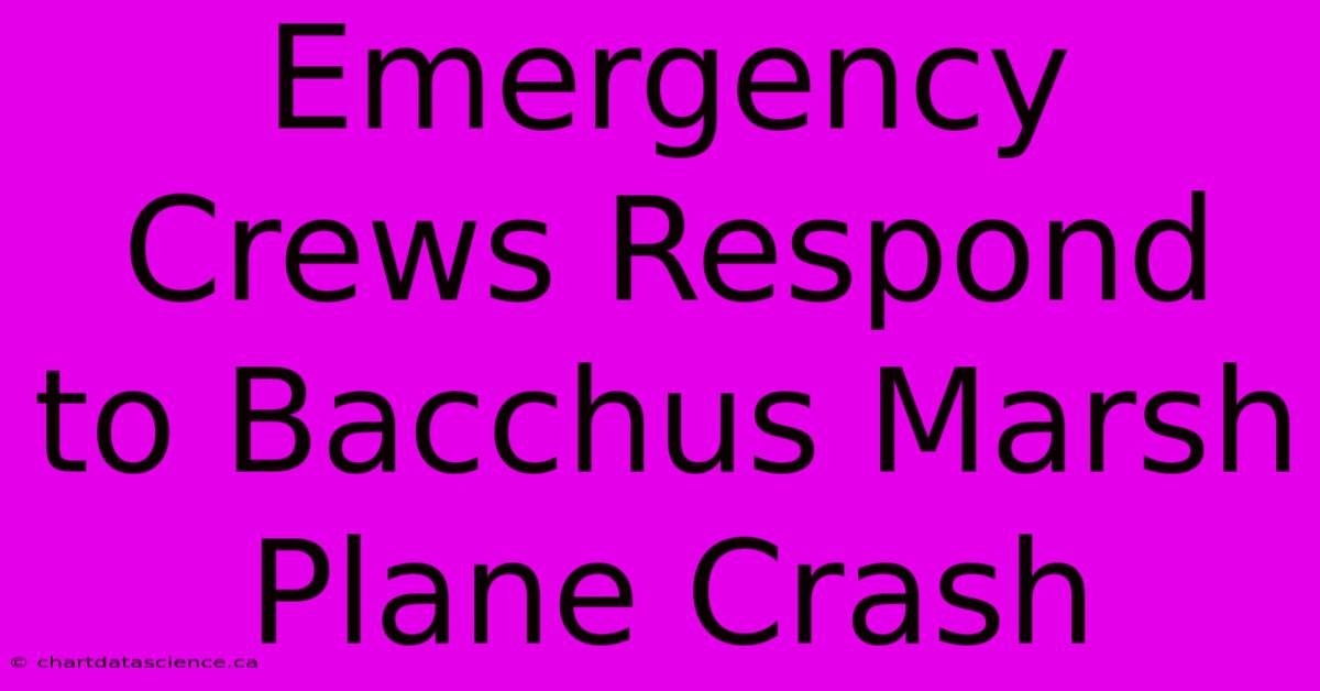 Emergency Crews Respond To Bacchus Marsh Plane Crash