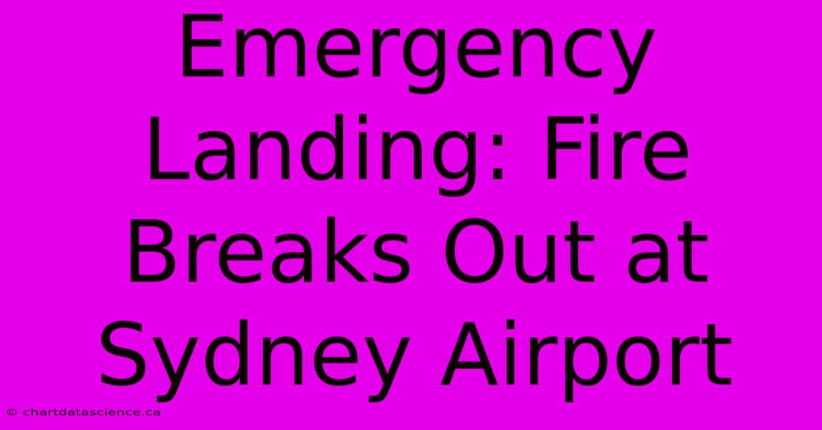 Emergency Landing: Fire Breaks Out At Sydney Airport